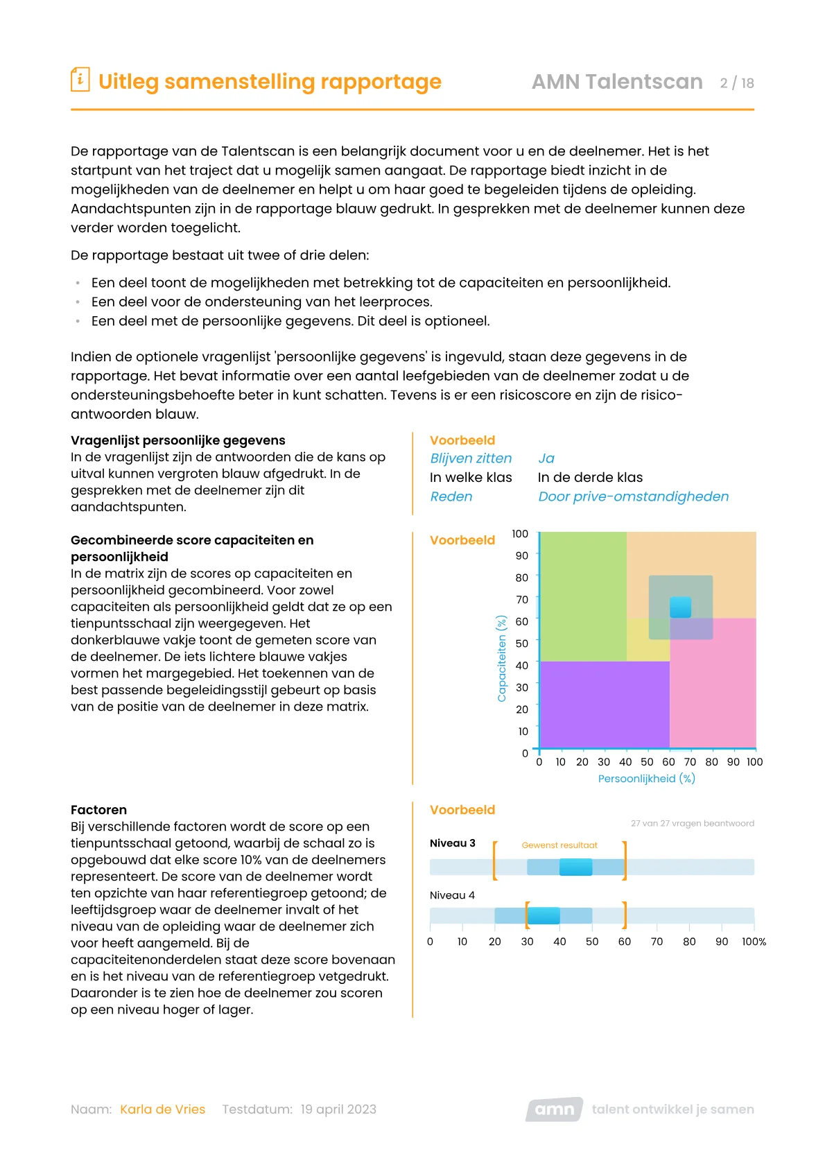 Volledige rapportage Talentscan HR voorbeeld